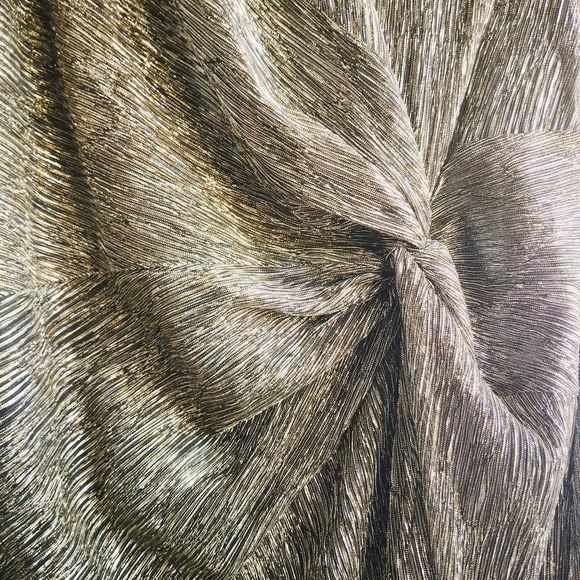 CALVIN KLEIN Black/Gold Textured Metallic Dress - Picture 3 of 5